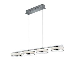 Trio Lighting Agento Πολύφωτο LED 4x7,5W Σε Νίκελ Ματ Και Λευκό Χρώμα 378010407