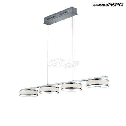 Trio Lighting Agento Πολύφωτο LED 4x7,5W Σε Νίκελ Ματ Και Λευκό Χρώμα 378010407