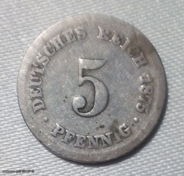5 pfenning 1875 ,  GERMANY ( Εmpire )