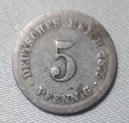 5 pfenning 1875 ,  GERMANY ( Εmpire )