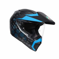 ΚΡΑΝΟΣ DUAL AX-9 ANTARTICA MATT BLACK / CYAN| AGV