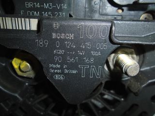 ΔΥΝΑΜΟ OPEL ASTRA G/VECTRA B,C/ZAFIRA A 2000cc. DTI (ΚΩΔ. BOSCH 0 124 415 005)-thumb-2