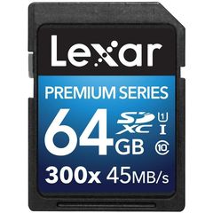 Lexar Premium SDXC UHS-I 300x 64GB έως 12 άτοκες δόσεις ή 24 δόσεις