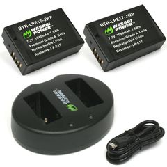 Wasabi Power Battery 2-Pack (1040mAh) and Charger for Canon LP-E17 έως 12 άτοκες δόσεις ή 24 δόσεις