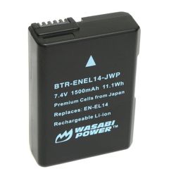 Wasabi Power Battery 2-Pack (1500mAh) and Charger for Nikon EN-EL14 έως 12 άτοκες δόσεις ή 24 δόσεις