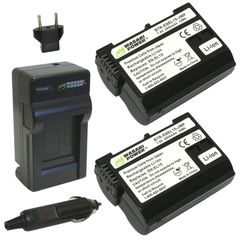 Wasabi Power Battery 2-Pack (2000mAh) and Charger for Nikon EN-EL15 έως 12 άτοκες δόσεις ή 24 δόσεις