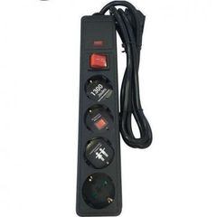 Πολύπριζο ασφαλείας με διακόπτη on/off προστασία από υπερτάσεις & κεραυνό 4 θεσέων 147-62106 FERRARA