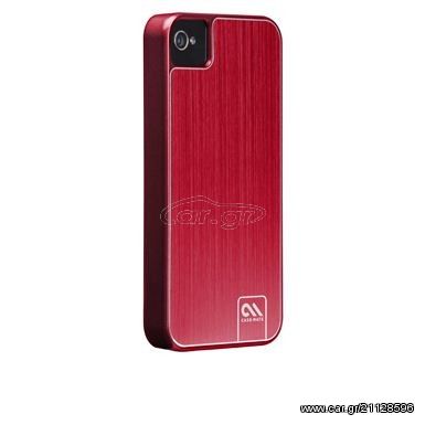 Case-Mate iPhone 4 / 4S Barely There Brushed Aluminum Red