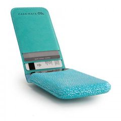 Case-mate Stingray Collection Foldover Pouch for iPhone 4/4S in Turquoise Blue