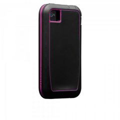 Case-mate Phantom Cases for Apple iPhone 4/4s - Black & Raspberry + φιλμ προστασίας οθόνης