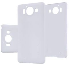 Θήκη Nillkin Super Frosted Shield για Microsoft Lumia 950 White + Φιλμ Προστασίας Οθόνης