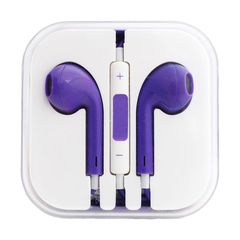 Handsfree Stereo συμβατά με iPhone 3G/3Gs/4G/5G/5S/6/6s BOX purple