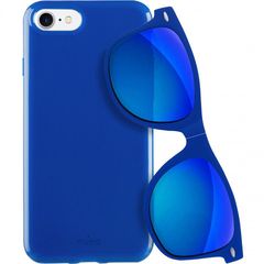 Puro Sunny Kit Gift Set - Plasma Case iPhone 7 + Folding Sunglasses blue