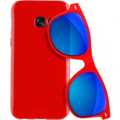 Puro Sunny Kit Gift Set - Plasma Case Samsung Galaxy A3 2017 + Folding Sunglasses red