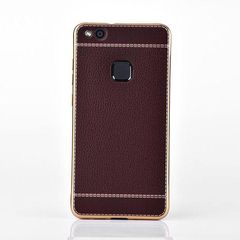 Θήκη OEM Litchi Grain Painting Soft TPU Back Cover για Huawei P10 Lite brown