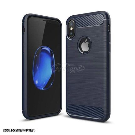 Θήκη iPaky Slim Carbon flexible cover TPU for iPhone X blue