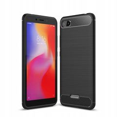 Θήκη OEM Brushed Carbon Flexible Cover TPU για Xiaomi Redmi 6A μαύρου χρώματος