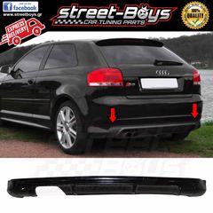 SPOILER [S3 TYPE] ΠΙΣΩ ΠΡΟΦΥΛΑΚΤΗΡΑ AUDI A3 8P HATCHBACK (2003-2008) | StreetBoys - Car Tuning Shop