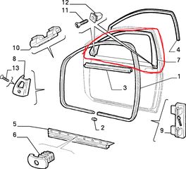 ΤΣΙΜΟΥΧΑ ΠΑΡΑΘΥΡΟΥ ALFA ROMEO 145/146 ΕΜΠΡΟΣ ΔΕΞΙΑ