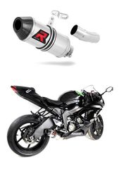 Dominator Εξάτμιση Τελικό HP3 S.Steel/Carbon End Kawasaki ZX6R 636 2009 - 2016 Χαμηλή Τοποθέτηση Με Σιγαστήρα