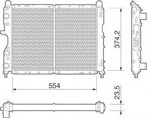 ALFA ROMEO 145,146,155, FIAT COUPE, TEMPRA, TIPO, LANCIA DEDRA, DELTA II Ψυγείο, ψύξη κινητήρα