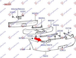 Βάση Προφυλακτήρα HYUNDAI COUPE Coupe / 2dr 1997- 1999 ( RD ) 1.6 16V  ( G4GR  ) (116 hp ) Βενζίνη #080004306