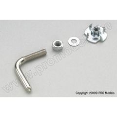 Tow hook, 2.15x20mm, Galvanized Steel (2pcs)