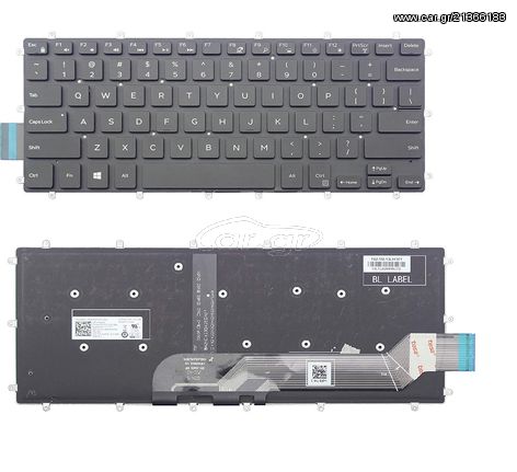 Πληκτρολόγιο - Keyboard Laptop Dell Inspiron 15 7000 series 15-7560 15 7560 P61F001 0M9DMK NSK-EB0BC (Κωδ.40482USNOFRAME)