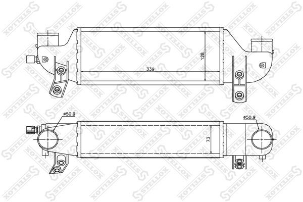 Ψυγείο Intercooler FORD TRANSIT CONNECT TOURNEO Van 2002 - 2006 1.8 Di  ( BHPA,P7PA,P7PB,R2PA  ) (75 hp ) Πετρέλαιο #098306210