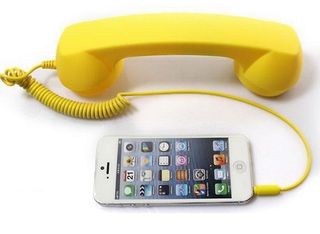 Vintage Retro Mobile Phone Handset Gadget for iPhone / Android - Κίτρινο (OEM)