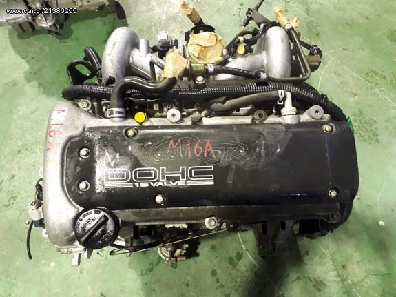 ΚΙΝΗΤΗΡΑΣ  SUZUKI  M16A  1586cc/99-142HP/4Cyl./ΒΕΝΖΙΝΗ  SUZUKI  LIANA <ER,RH>  1.6-1.6i-1.6 4WD (07/2001-12/2007) / SWIFT III-IV <MZ,EZ,FZ,NZ>  1.6 (05/2006-2017)  ΚΩΔ. M16A