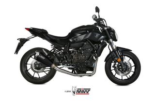 Mivv Εξάτμιση Ολόσωμη Delta Race Black S.Steel/Carbon End Yamaha MT 07 2014 - 2024 Ψηλή Τοποθέτηση*