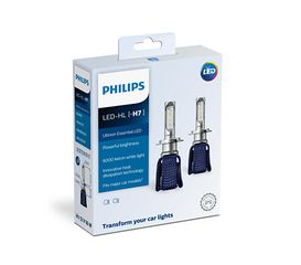 Philips Λάμπες LED Ultinon Essential H4 H7 H8 H11 H16 9005 9006 9012 HB3 HB4 H1R2