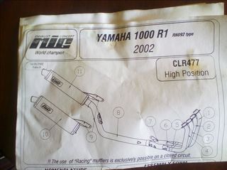 MIG YAMAHA R1 2002 COMPLETE SYSTEM -thumb-1