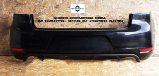 VW GOLF 6 GTI/5K (2008-2012), Προφυλακτήρας οπίσθιος με κωδικό 5K6807421, με εργοστασιακό parking και άνοιγμα για κοτσαδόρο