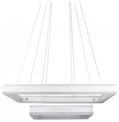 Soft Light V-TAC Τετράγωνος Πολυέλαιος με δυο Πλαίσια Λευκό 115W Dimmable Θερμό Λευκό 3986