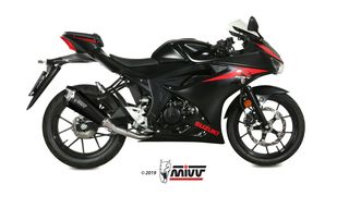 Mivv Ολόσωμη Εξάτμιση Delta Race Black S.Steel/Carbon End Suzuki GSXR 125/GSX-S 125 2017 - 2020*