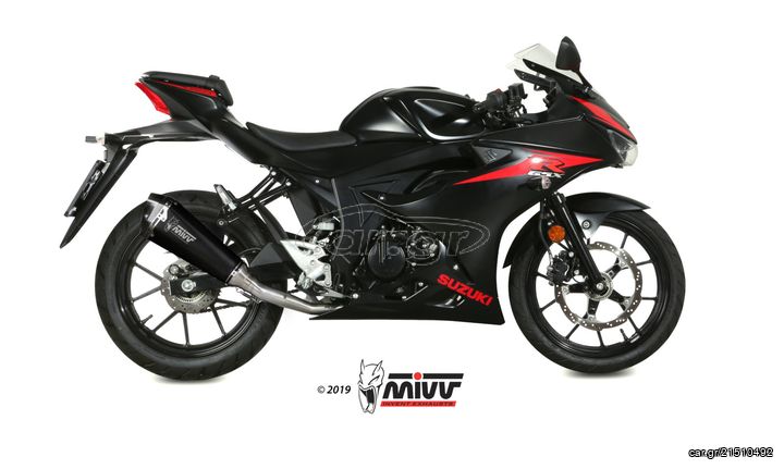 Mivv Ολόσωμη Εξάτμιση Delta Race Black S.Steel/Carbon End Suzuki GSXR 125/GSX-S 125 2017 - 2020*