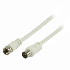 NEDIS CSGP41800WT30 Satellite & Antenna Cable, F Male - IEC (Coax) Male, 3m, Whi 233-0094