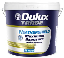 DULUX TRADE WEATHERSHIELD MAXIMUM EXPOSURE SMOOTH MASONRY 9LT 5218481