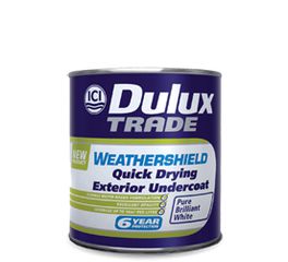 DULUX TRADE WEATHERSHIELD QUICK DRYING EXTERIOR UNDERCOAT 1LT 5092215