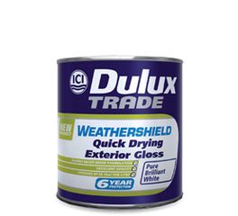 DULUX TRADE WEATHERSHIELD QUICK DRYING EXTERIOR GLOSS 1LT  5093119