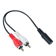 POWERTECH καλώδιο CAB-R015 3.5mm 3pin jack (F) σε 2x RCA (M), CCS, 0.2m CAB-R015 id: 26731