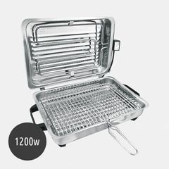 Ψηστιέρα ορθογώνια Γίγας Inox 1200 watt με Σχάρα Inox (ΕΩΣ 6 ΑΤΟΚΕΣ ή 60 ΔΟΣΕΙΣ)Η ΤΙΜΗ ΜΕ ΦΠΑ ΕΙΝΑΙ 83.90 ΕΥΡΩ