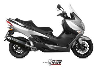 Mivv Εξάτμιση Ολόσωμη Speed Edge Black S.Steel/Carbon End Suzuki Burgman 400 2017 - 2019