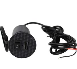 Motorcycles Waterproof USB Mobile Phone Charger with Switch CD-3001 Color Black