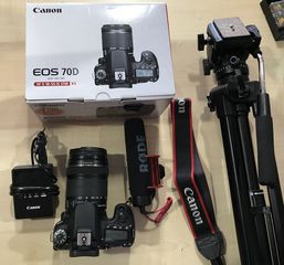 Canon EOS 70D ΣΧΕΔΟΝ ΚΑΙΝΟΥΡΙΑ+ΦΑΚΟΣ 18-135mm-ΤΣΑΝΤΑ ΜΕΤΑΦ-MIC RODE-ΤΡΙΠΟΔΑΣ! ! !