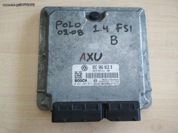 ΕΓΚΕΦΑΛΟΣ ΚΙΝΗΤΗΡΑ 03C906013B 0261S01011 VW POLO 02-08 AXU 1.4 BENZINH - ΡΩΤΗΣΤΕ ΤΙΜΗ - ΑΠΟΣΤΟΛΗ ΣΕ ΟΛΗ ΤΗΝ ΕΛΛΑΔΑ