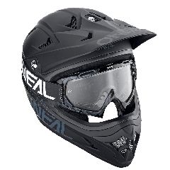 ΜΑΣΚΑ ONEAL B-10 BLACK/CLEAR-thumb-1
