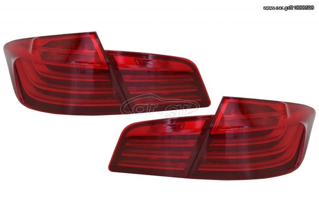 ΦΑΝΑΡΙΑ ΠΙΣΩ LED Taillights M Performance suitable for BMW 5 Series F10 (2011-2017) RED White Line LCI Design 
